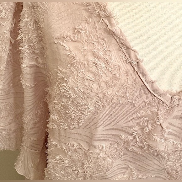 Ranlege Blush Pink Eyelash Design SZ 12 Boho Chic Cottagecore Romantic Top - Picture 4 of 9